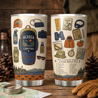 Personalized Acadia National Park Camping Checklist Tumbler