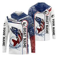 Personalized American Flag Fishing Hoodie