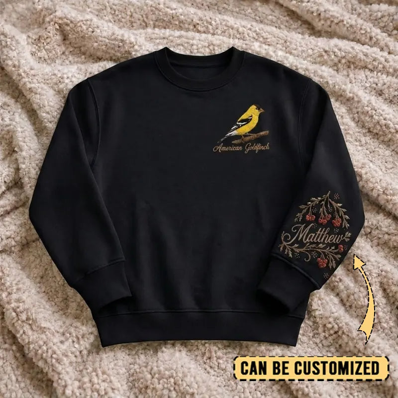 Personalized American Goldfinch Sweater – Print & Embroidery 2026