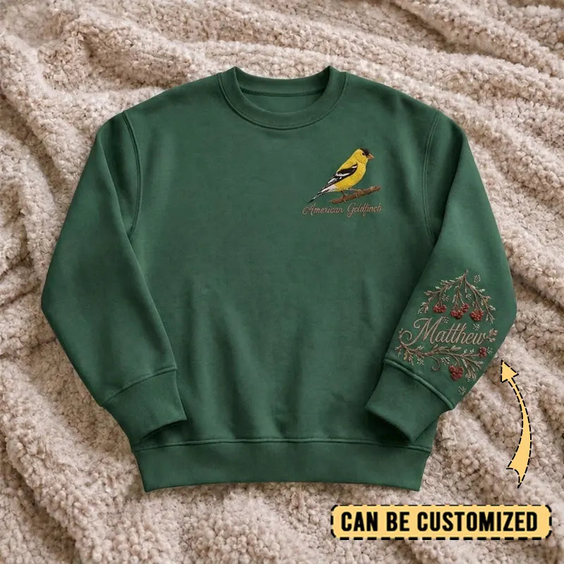 Personalized American Goldfinch Sweater – Print & Embroidery 2026