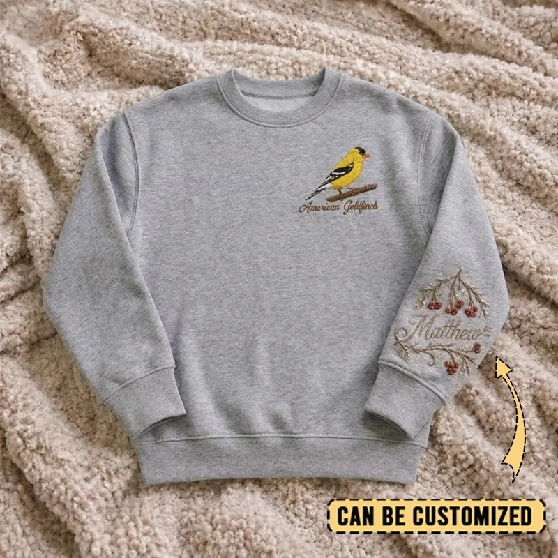 Personalized American Goldfinch Sweater – Print & Embroidery 2026