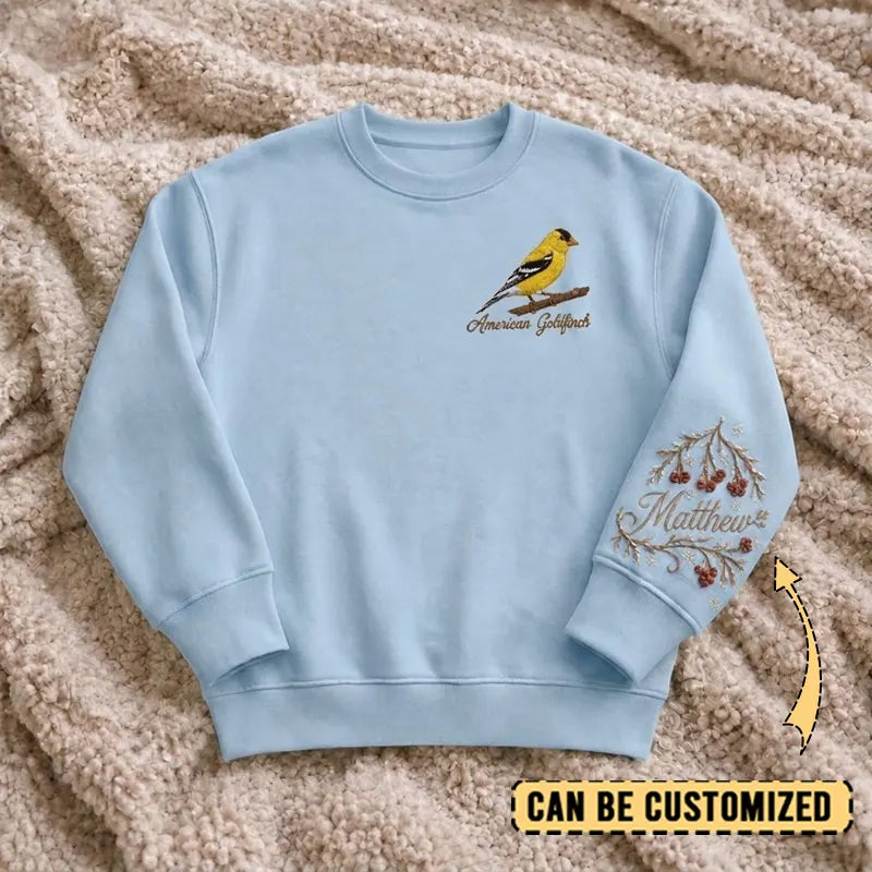 Personalized American Goldfinch Sweater – Print & Embroidery 2026