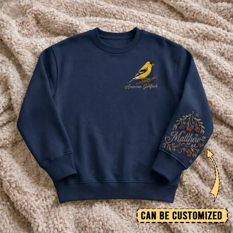 Personalized American Goldfinch Sweater – Print & Embroidery 2026