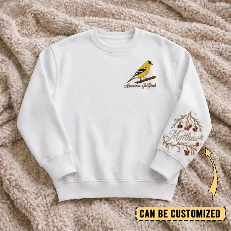 Personalized American Goldfinch Sweater – Print & Embroidery 2026