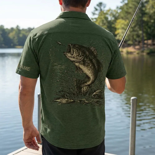 Personalized Bass Fishing Hawaiian Shirt