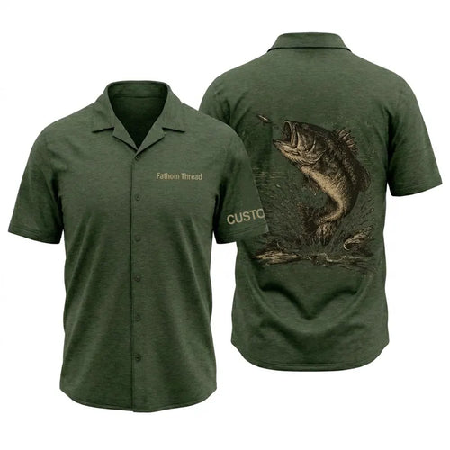 Personalized Bass Fishing Hawaiian Shirt