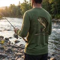 Personalized Bass Fishing Long Sleeve Shirt