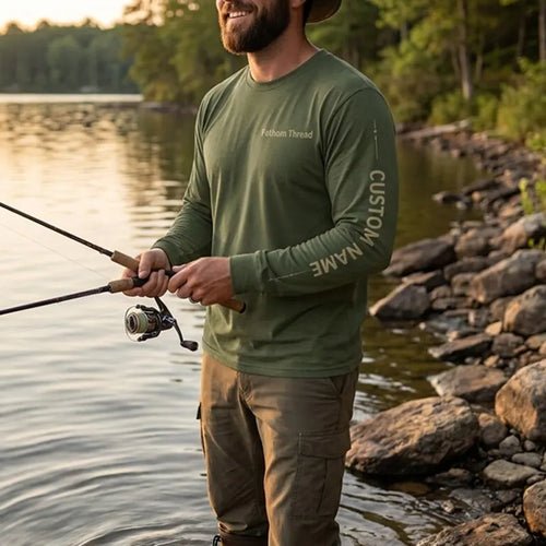 Personalized Bass Fishing Long Sleeve Shirt