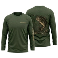 Personalized Bass Fishing Long Sleeve Shirt