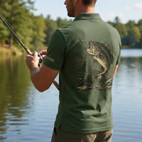 Personalized Bass Fishing Polo Shirt