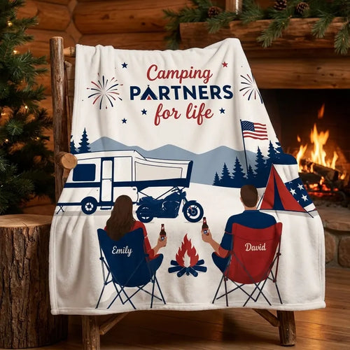 Personalized Camping Partners For Life Camping Blanket