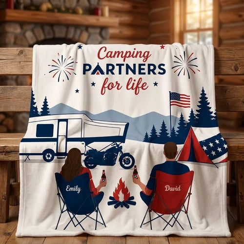 Personalized Camping Partners For Life Camping Blanket