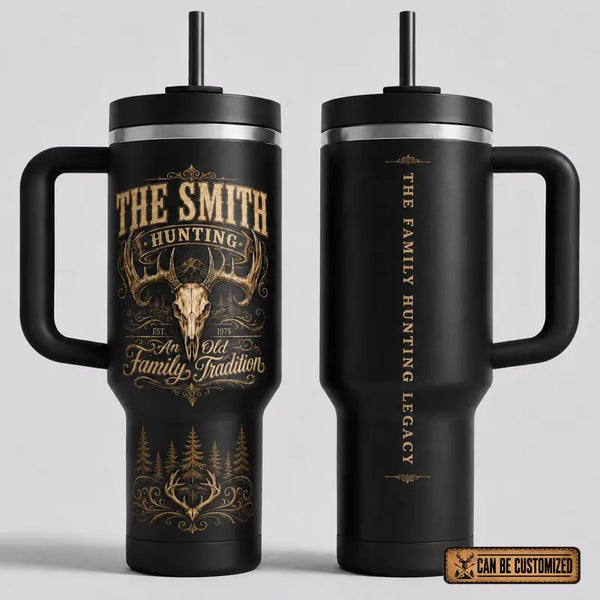 Personalized Family Hunting Legacy 40oz Handled Tumbler