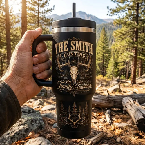 Personalized Family Hunting Legacy 40oz Handled Tumbler