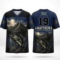 Personalized Fathom Thread Mountain Fishing Jersey