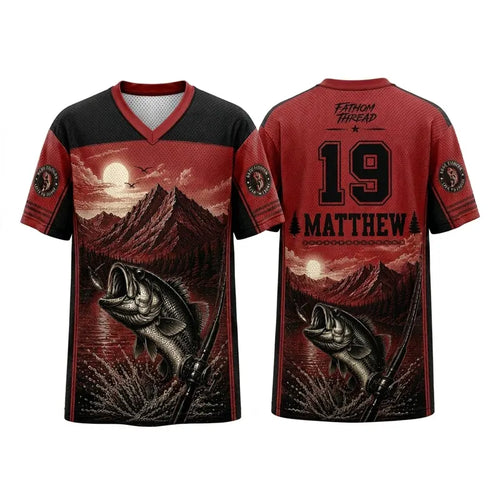 Personalized Fathom Thread Mountain Fishing Jersey