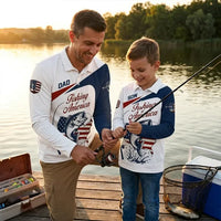 Personalized Fishing Of America Polo Long Sleeve Shirt