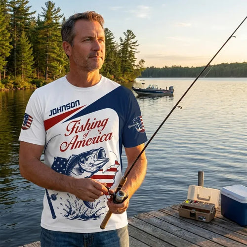 Personalized Fishing Of America T-Shirt