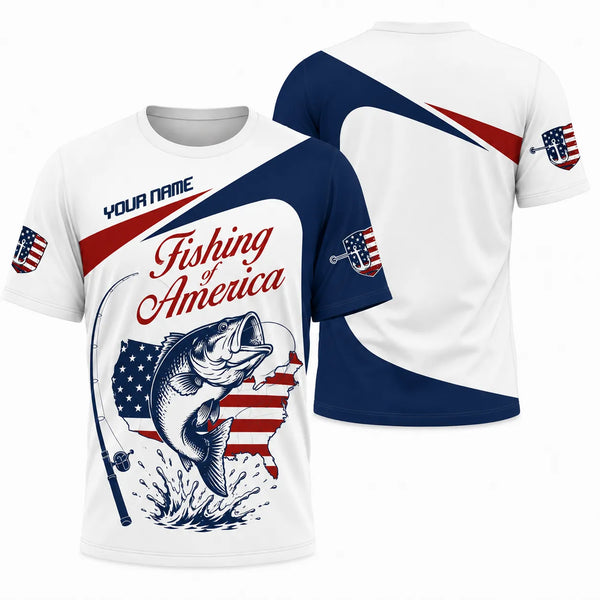 Personalized Fishing Of America T-Shirt