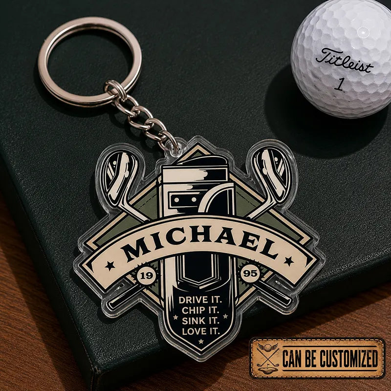 Personalized Golf Acrylic Keychain 2026
