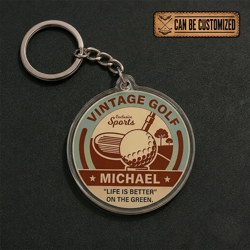 Personalized Golf Acrylic Keychain 2026