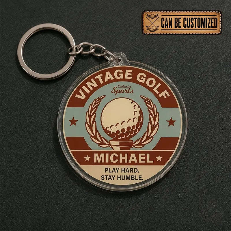 Personalized Golf Acrylic Keychain 2026