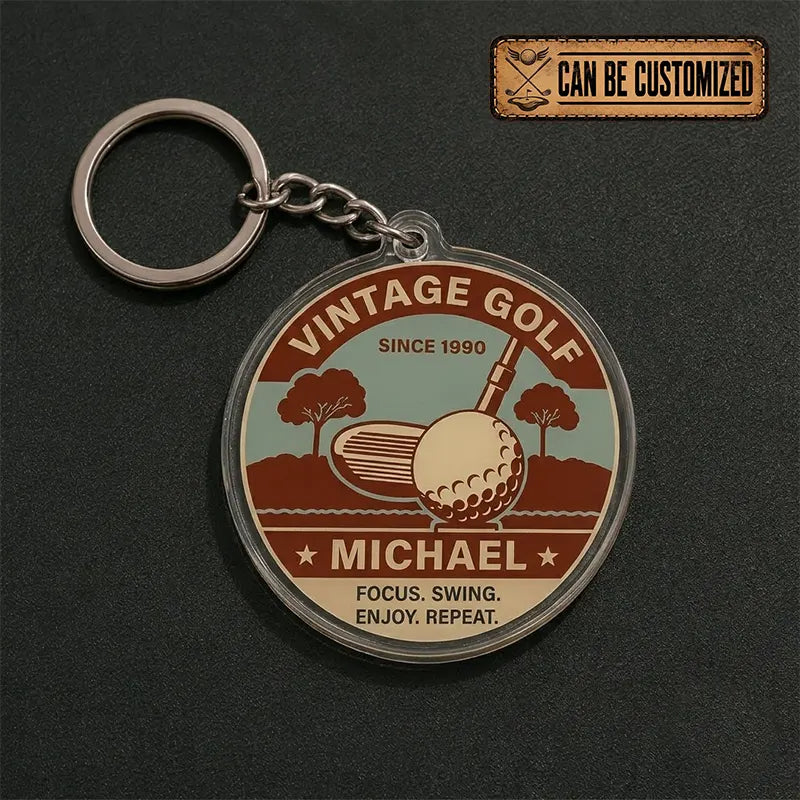 Personalized Golf Acrylic Keychain 2026