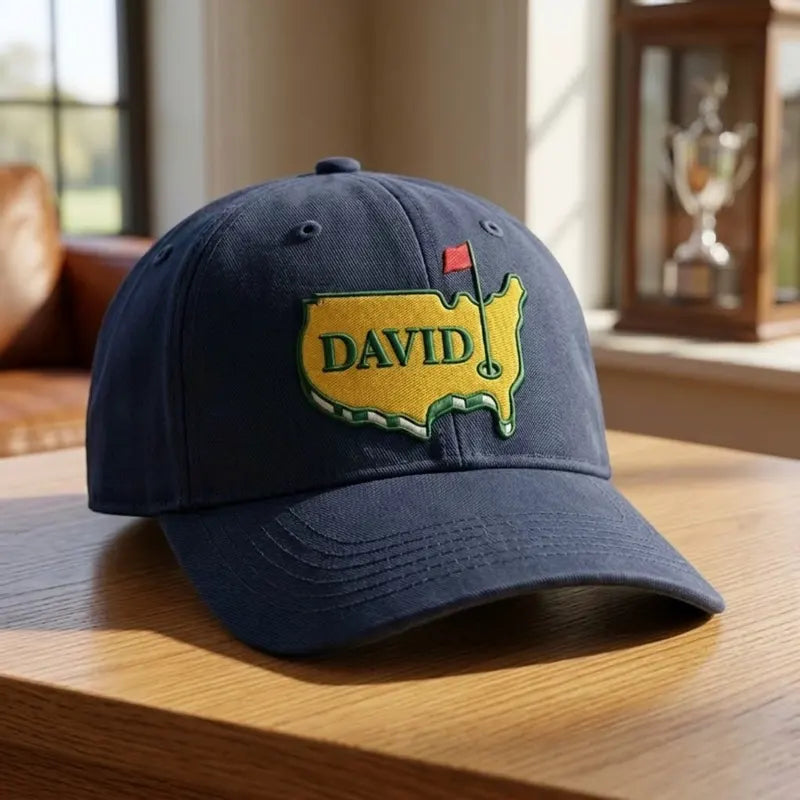 Personalized Golf USA Map Embroidered Cap 2026