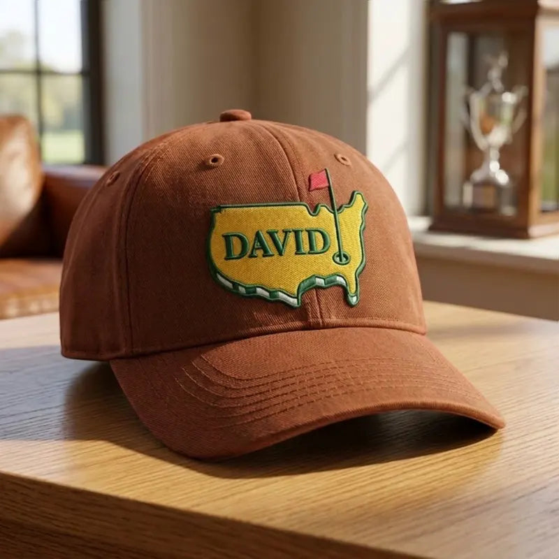 Personalized Golf USA Map Embroidered Cap 2026