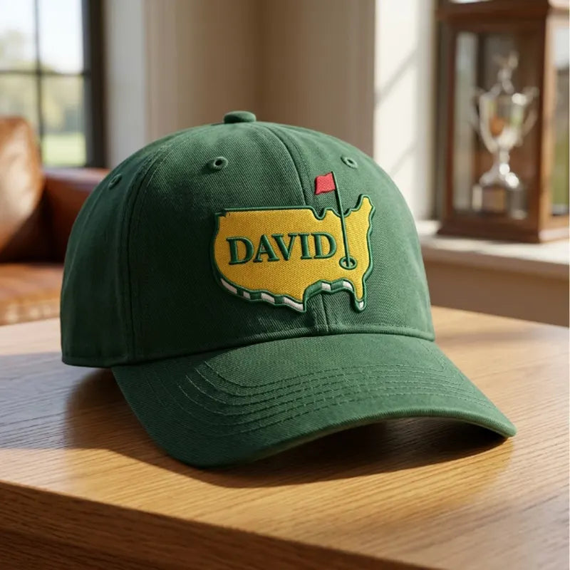 Personalized Golf USA Map Embroidered Cap 2026