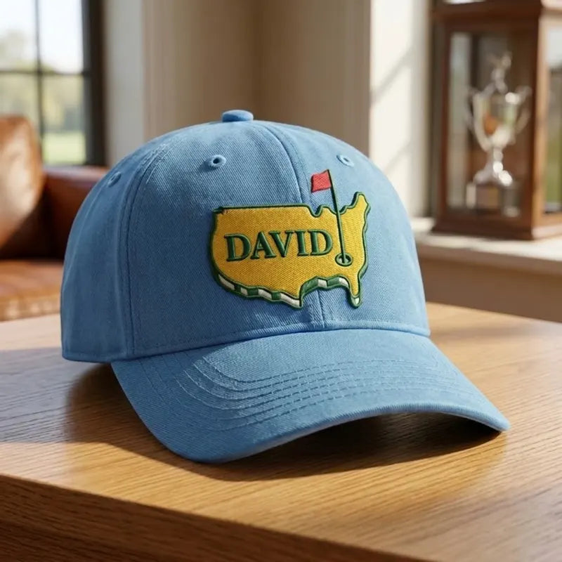 Personalized Golf USA Map Embroidered Cap 2026