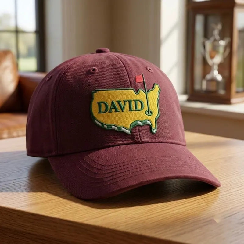 Personalized Golf USA Map Embroidered Cap 2026