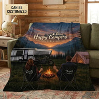 Personalized Happy Campers Camping Blanket