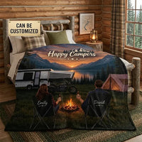 Personalized Happy Campers Camping Blanket