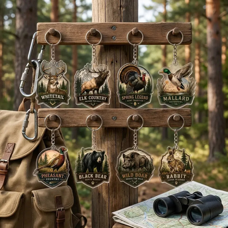 Personalized Hunt Season Icons Acrylic Keychain 2026