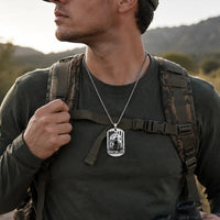 Personalized Hunting Life Double Dog Tag Necklace