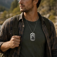 Personalized Hunting Life Double Dog Tag Necklace