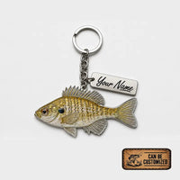 Personalized Hyper-Realistic Freshwater Fish Acrylic Keychain