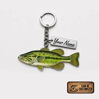 Personalized Hyper-Realistic Freshwater Fish Acrylic Keychain