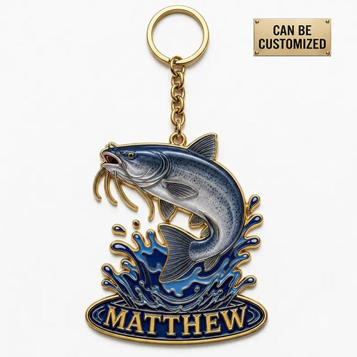 Personalized Jumping Fish Acrylic Keychain
