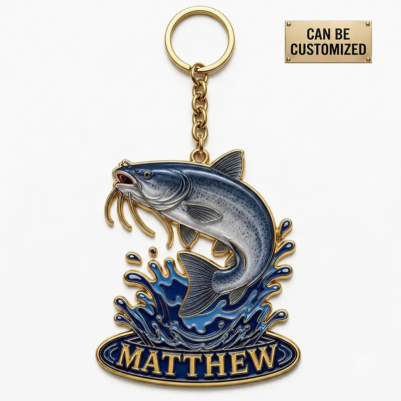 Personalized Jumping Fish Acrylic Keychain