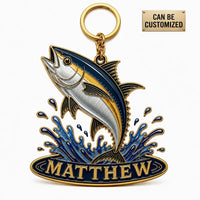 Personalized Jumping Fish Acrylic Keychain