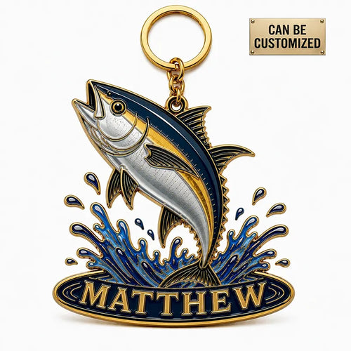 Personalized Jumping Fish Acrylic Keychain