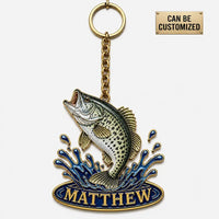 Personalized Jumping Fish Acrylic Keychain
