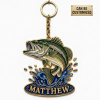 Personalized Jumping Fish Acrylic Keychain