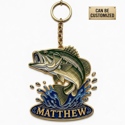 Personalized Jumping Fish Acrylic Keychain