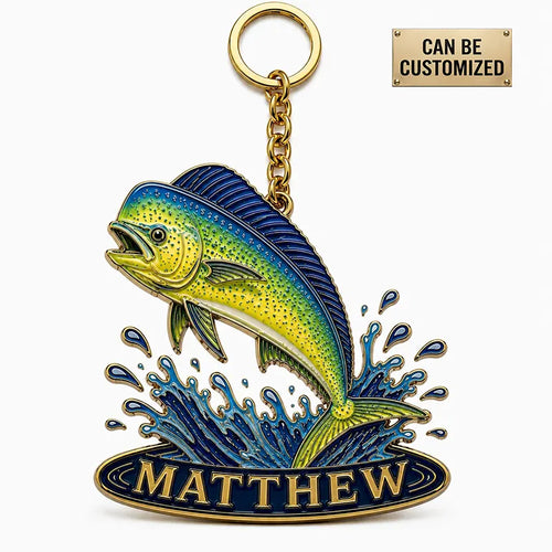 Personalized Jumping Fish Acrylic Keychain