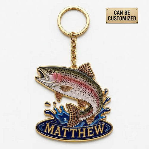 Personalized Jumping Fish Acrylic Keychain