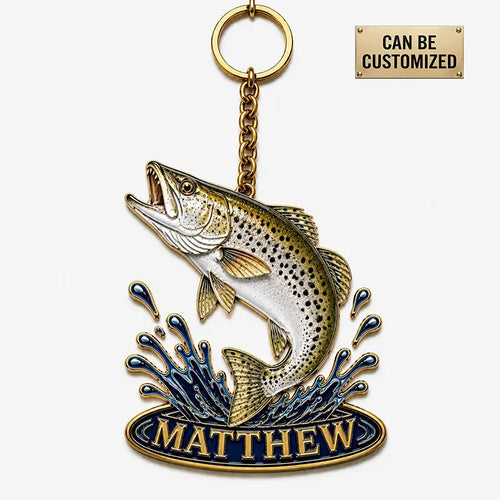 Personalized Jumping Fish Acrylic Keychain