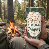 Personalized Just A Girl Who Loves Camping Tumbler